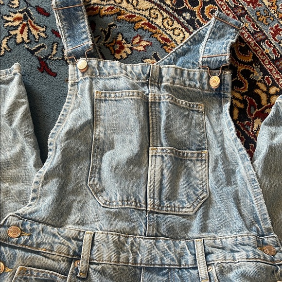 Free People We The Free Good Luck Barrel Overalls NWT Medium - Picture 5 of 10